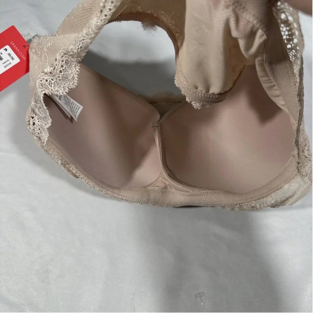 NWT‎ $48 Spanx [ Small Medium Large XL ] Undie-Tectable Bandeau Lace Bra Nude